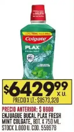 Coto Colgate Plax fresh mint oferta