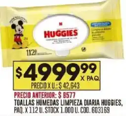 Coto Huggies toallas humedas limpieza diaria oferta