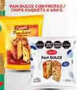 Supermercados DIA Pan dulce con frutas/ chips cuquets oferta