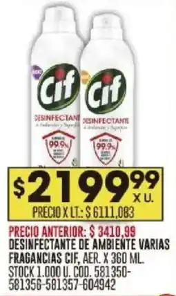 Coto Cif desinfectante de ambiente oferta