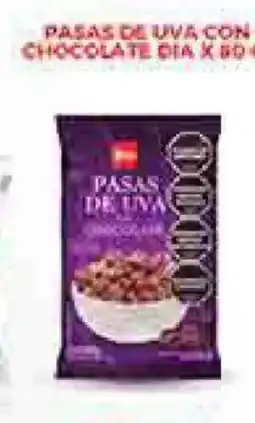 Supermercados DIA Dia pasas de uva con chocolate oferta