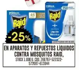 Coto Raid aparatos y repuestos liquidos contra mosquitos oferta