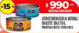 Supermercados DIA Dia atún desmenuzado al natural/ en aceite oferta