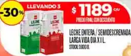 Supermercados DIA Dia leche entera/semidescremada larga vida oferta