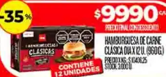 Dia hamburguesa de carne clasica