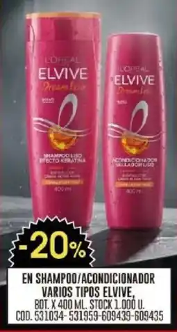 Coto Elvive shampoo/acondicionador oferta