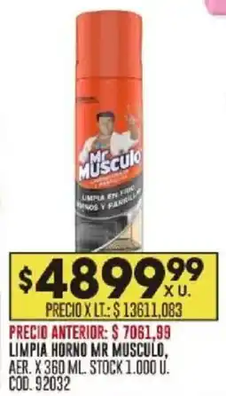 Coto Mr Musculo limpia horno oferta
