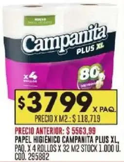 Coto Campanita Plus XL papel higienico oferta