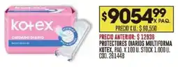 Coto Kotex protectores diarios oferta