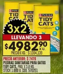 Coto Tidy Cats piedras sanitarias para gatos oferta