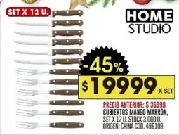 Coto Home Studio cubiertos mango marron oferta