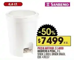 Coto Sanremo basurero a pedal oferta