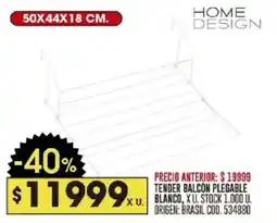 Coto Home Design tender balcon plegable blanco oferta