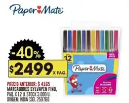 Coto Paper Mate marcadores sylvapen fino oferta