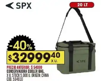 Coto SPX cooler PRECIO ANTERIOR: $ 54999 CONSERVADORA COOLER BAG, XU. STOCK 5.000 U. ORIGEN: CHINA COD. 584910 oferta