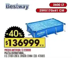 Coto Bestway pileta estructural oferta