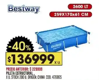 Coto Bestway pileta estructural oferta