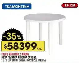 Coto Tramontina mesa plastica redonda cassino oferta