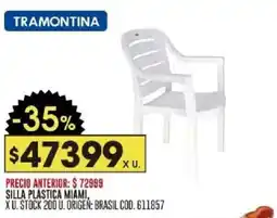 Coto Tramontina silla plastica miami oferta