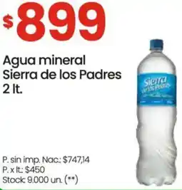 Changomas Sierra de los padres agua mineral oferta