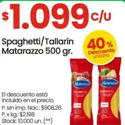 Changomas Matarazzo spaghetti/tallarín oferta