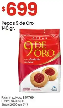 Changomas 9 de oro pepas oferta