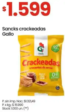 Changomas Gallo sancks crackeadas oferta