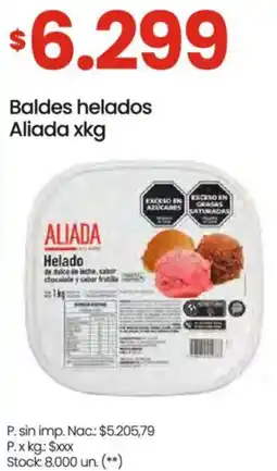 Changomas Aliada baldes helados oferta