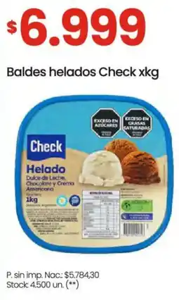 Changomas Check baldes helados oferta