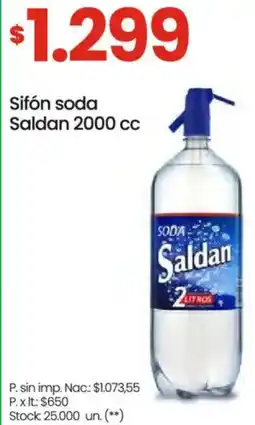Changomas Saldan sifón soda oferta