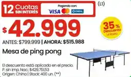 Changomas Mesa de ping pong oferta