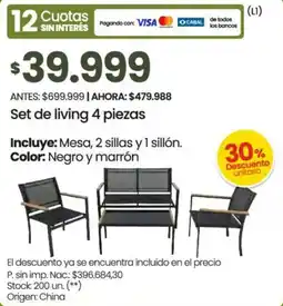 Changomas Set de living oferta