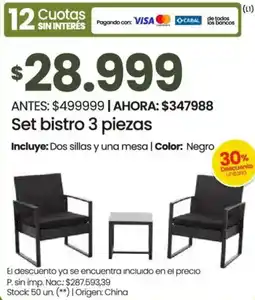 Changomas Set bistro oferta