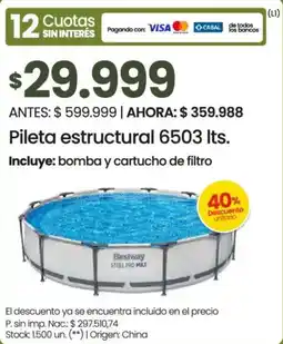 Changomas Pileta estructural oferta