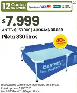Changomas Bestway steel pro frame pool pileta oferta