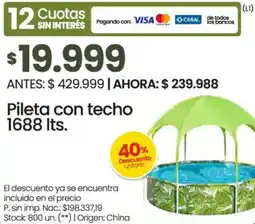 Changomas Pileta con techo oferta