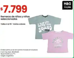 Changomas Remeras de niños y niñas seleccionadas oferta