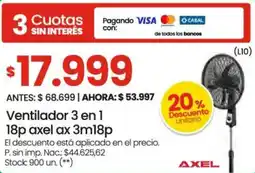 Changomas Ventilador 3 en 1 oferta