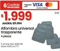 Changomas Alfombra universal trasparente oferta