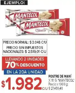 Carrefour Mantecol postre de maní oferta