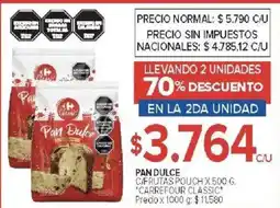 Carrefour Carrefour classic pan dulce c/frutas pouch oferta