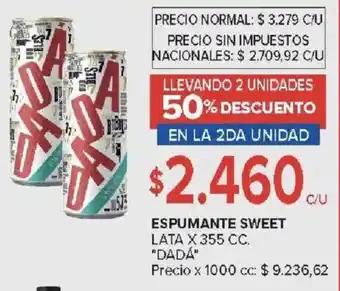 Carrefour Dada espumante sweet lata oferta