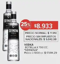 Carrefour Sernova vodka botella oferta