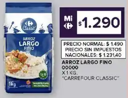 Carrefour Carrefour classic arroz largo fino oferta