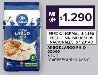 Carrefour classic arroz largo fino
