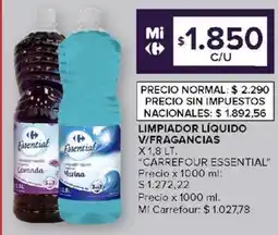 Carrefour Carrefour essential limpiador líquido v/fragancias oferta