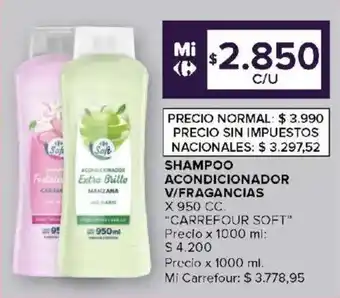 Carrefour Soft shampoo acondicionador
