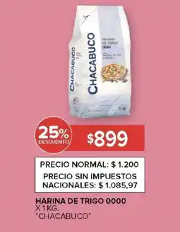 Carrefour Chacabuco harina de trigo 0000 oferta