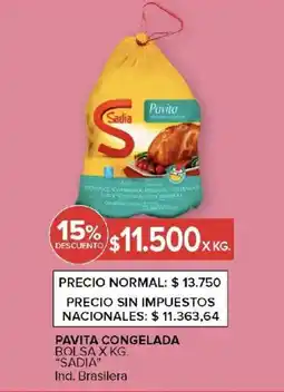 Carrefour Sadia pavita congelada oferta
