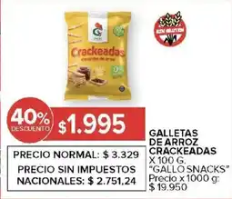 Carrefour Gallo Snacks crackeadas oferta